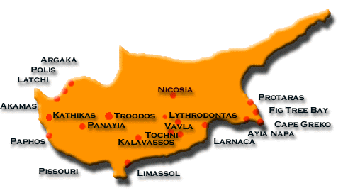 Cyprus map of Agrotourism destinations main.gif (18581 bytes)