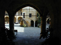 Looking into a courtyard in Nicosia, Cyprus