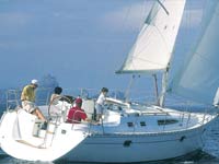 The Jeaneau 34 under sail - the ideal charter boat for a small family